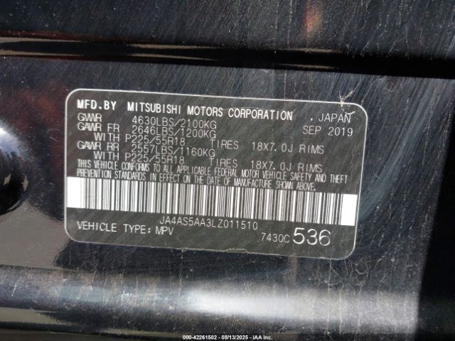 2020 MITSUBISHI ECLIPSE CROSS JA4AS5AA3LZ011510 Photo 8