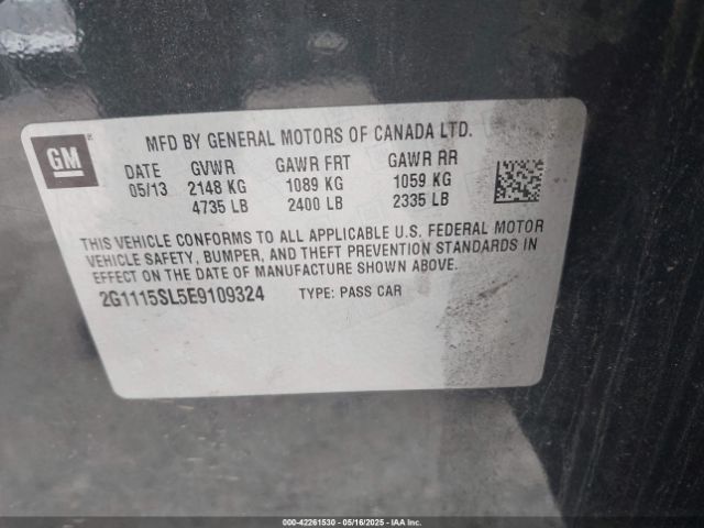 2G1115SL5E9109324 Chevrolet IMPALA 1LT