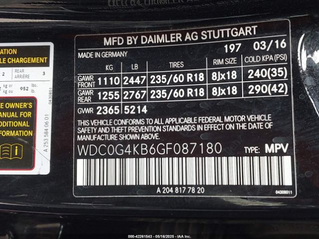 WDC0G4KB6GF087180 Mercedes-Benz Glc 300 4matic
