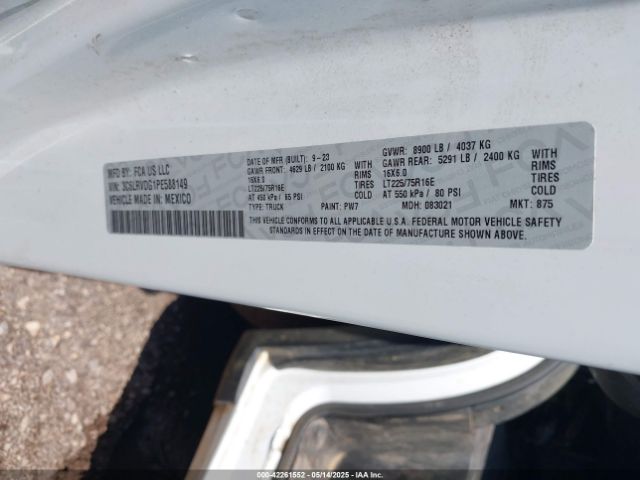 3C6LRVDG1PE588149 RAM Promaster 2500 High Roof 159 Wb
