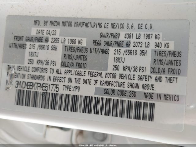 3MVDMBBM7PM551775 Mazda Cx-30 2.5 S Select