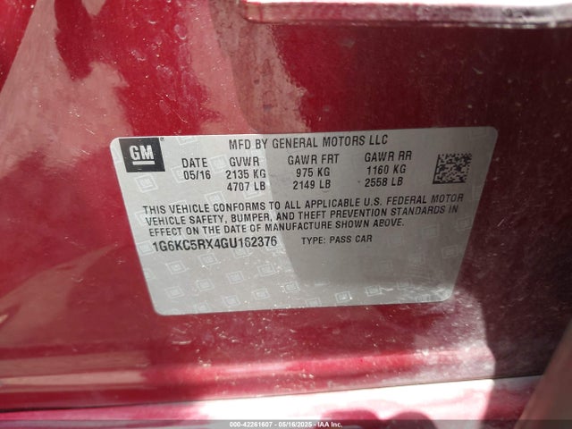 2016 CADILLAC CT6 1G6KC5RX4GU162376 Photo 8