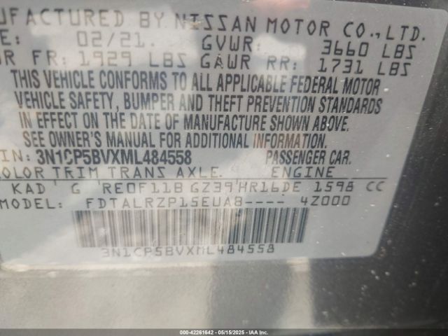2021 NISSAN KICKS 3N1CP5BVXML484558 Photo 8