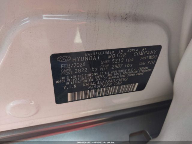2024 HYUNDAI IONIQ 6 KMHM34AA2RA073669 Photo 8