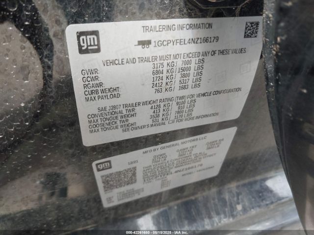 1GCPYFEL4NZ166179 Chevrolet l87
