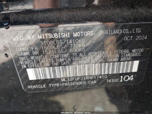 ML32FUFJ1RHF17410 Mitsubishi Mirage G4 Black Edition/es/le