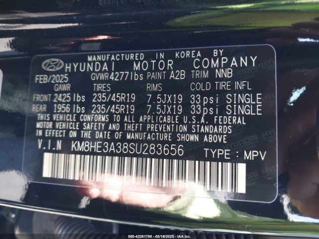 KM8HE3A38SU283656 Hyundai t-gdi gamma ii