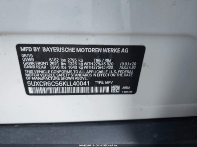 2019 BMW X5 5UXCR6C56KLL40041 Photo 8