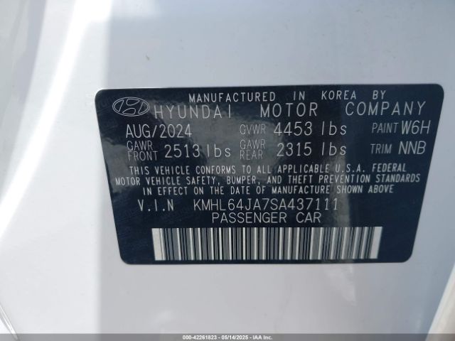 KMHL64JA7SA437111 Hyundai SONATA SEL