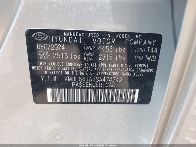 KMHL64JA7SA474742 Hyundai SONATA SEL