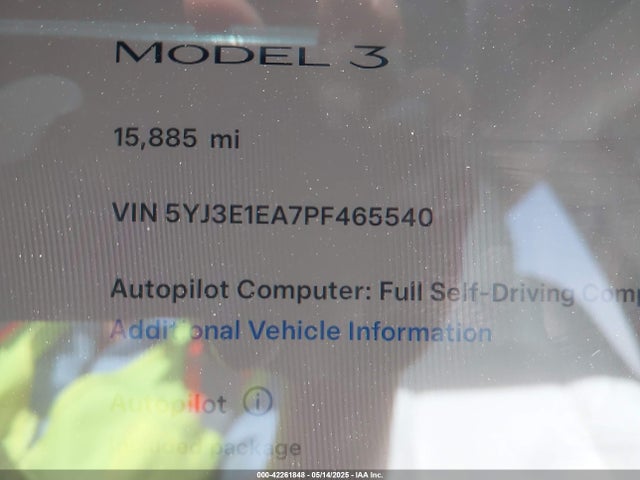 Tesla Model 3 Rear-wheel Drive 2023 5YJ3E1EA7PF465540 Image 15