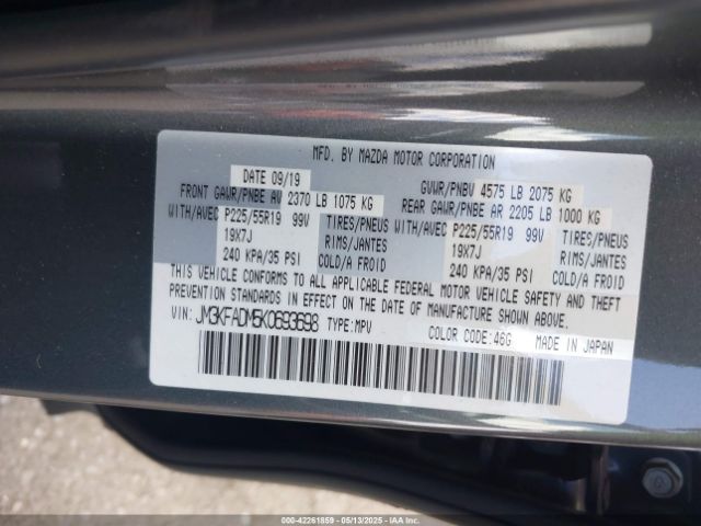 2019 MAZDA CX-5 JM3KFADM5K0693698 Photo 8