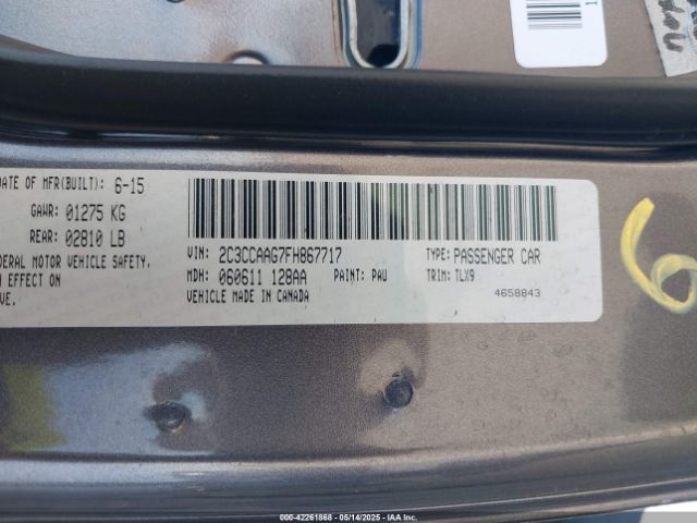 2C3CCAAG7FH867717 Chrysler 300 Limited