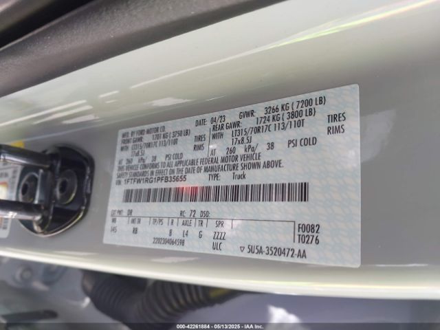1FTFW1RG1PFB35655 Ford F-150 Raptor