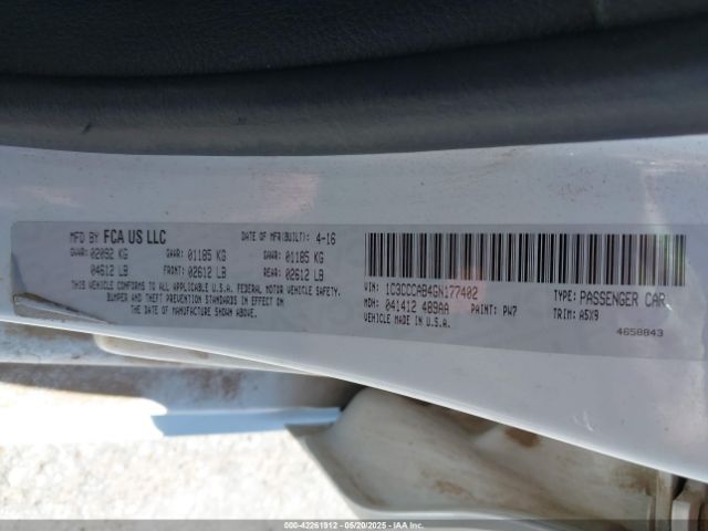 1C3CCCAB4GN177402 Chrysler 200 Limited