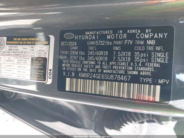 KM8R24GE6SU878467 Hyundai Palisade Sel