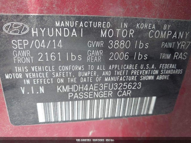 Hyundai dohc mpi nu 2015 KMHDH4AE3FU325623 Image 9