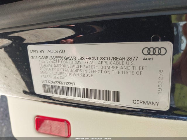 2019 AUDI A6 WAUK2AF22KN112397 Photo 8