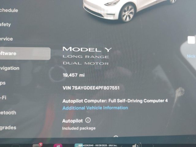 7SAYGDEE4PF807551 Tesla Model Y