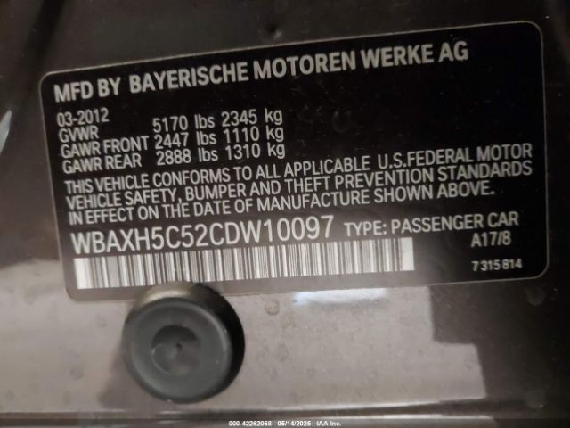 2012 BMW 528I WBAXH5C52CDW10097 Photo 8