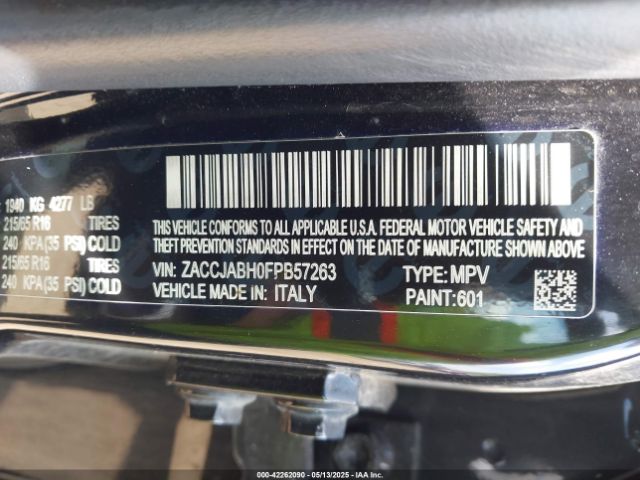 ZACCJABH0FPB57263 Jeep Renegade Latitude