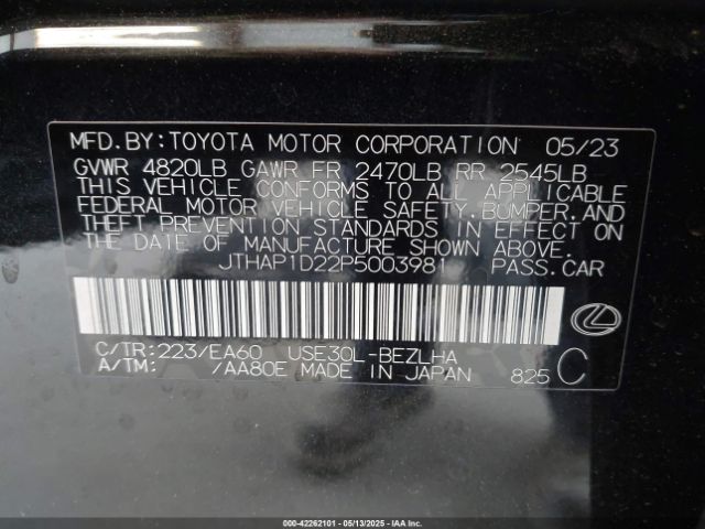 2023 LEXUS IS 500 JTHAP1D22P5003981 Photo 8