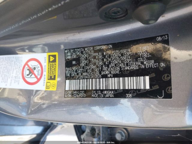 JTJZB1BA0E2413526 Lexus RX 450H
