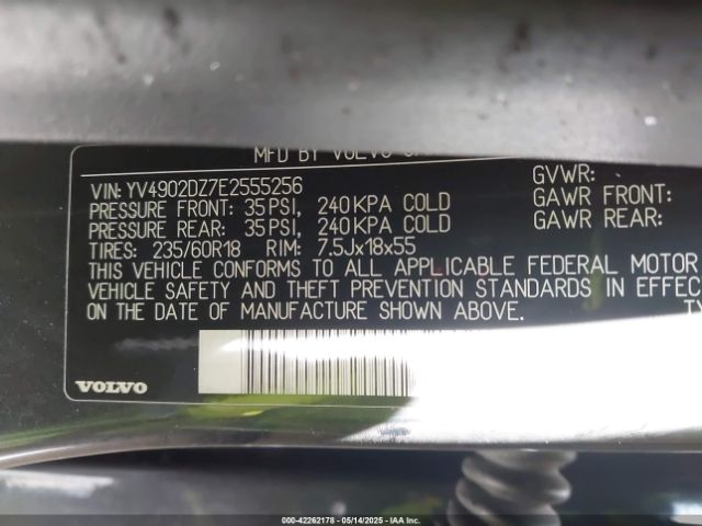 2014 VOLVO XC60 YV4902DZ7E2555256 Photo 8