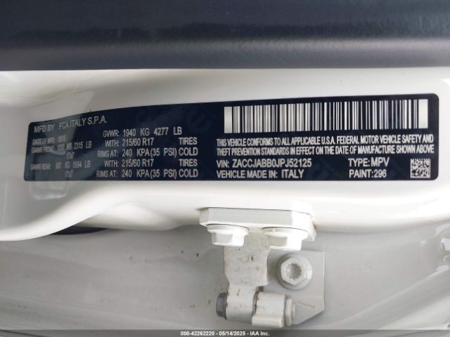 ZACCJABB0JPJ52125 Jeep Renegade Latitude Fwd