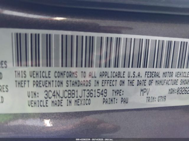 3C4NJCBB1JT361549 Jeep Compass Altitude Fwd
