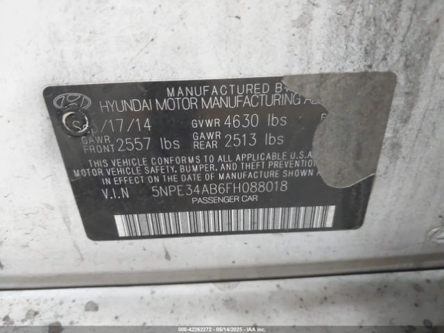 5NPE34AB6FH088018 Hyundai Sonata Sport 2.0t