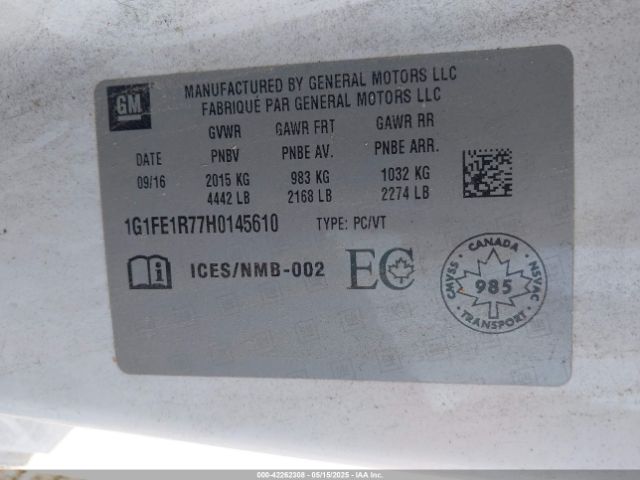 1G1FE1R77H0145610 Chevrolet Camaro 1ss