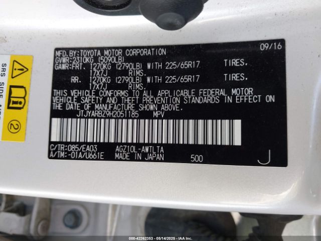 JTJYARBZ9H2051185 Lexus 8ar-fts