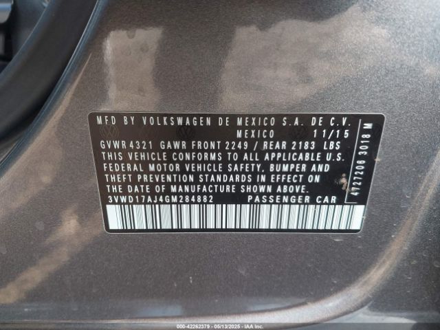3VWD17AJ4GM284882 Volkswagen Jetta