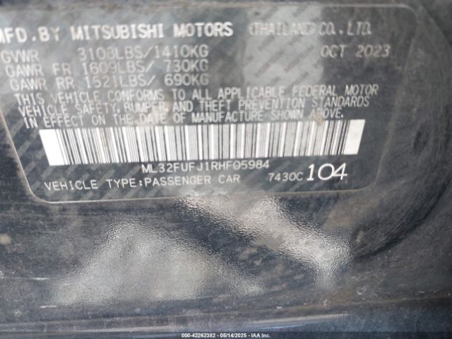 2024 MITSUBISHI MIRAGE G4 ML32FUFJ1RHF05984 Photo 8
