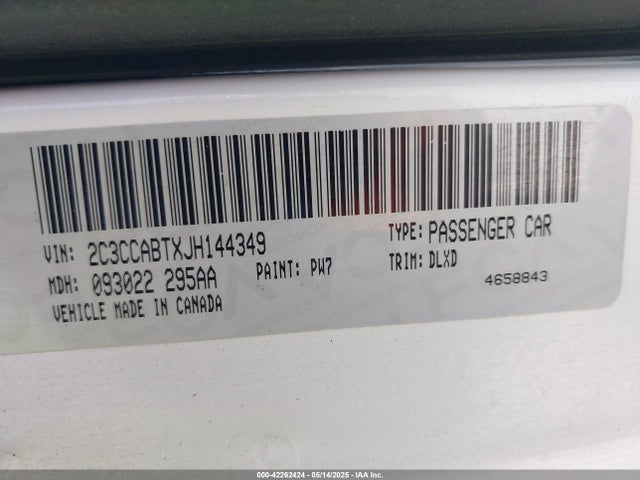 2C3CCABTXJH144349 Chrysler 2018