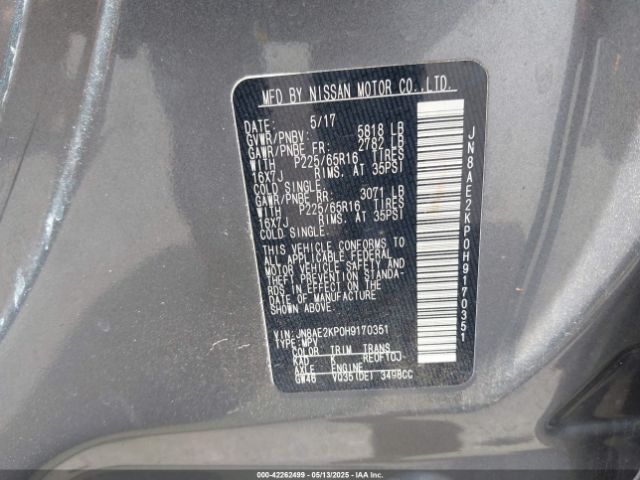 JN8AE2KP0H9170351 Nissan 2017