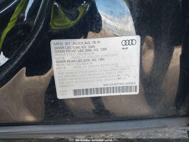 2015 AUDI Q5 WA1CFAFP3FA144953 Photo 8