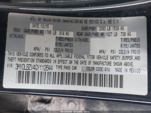 Scion IA 2016 3MYDLBZV4GY112644 Image 9