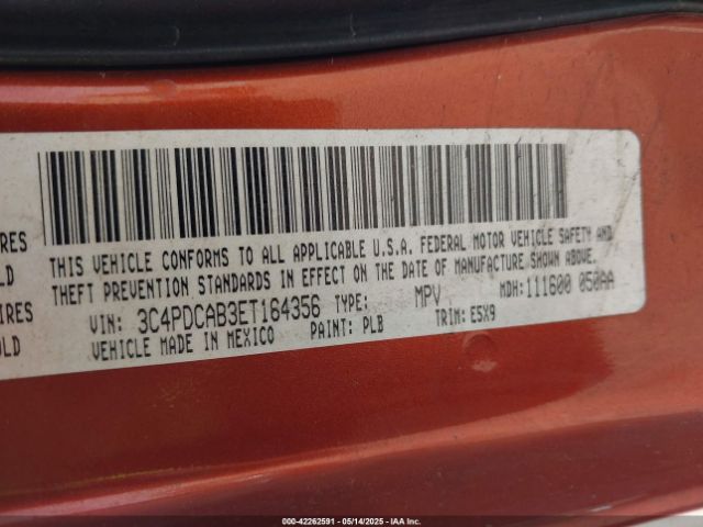 3C4PDCAB3ET164356 Dodge Journey American Value Pkg
