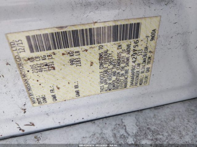 1N4AA6AP8GC429756 Nissan Maxima