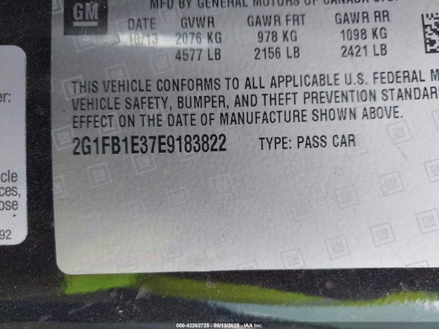 Chevrolet Camaro 1lt 2014 2G1FB1E37E9183822 Image 9
