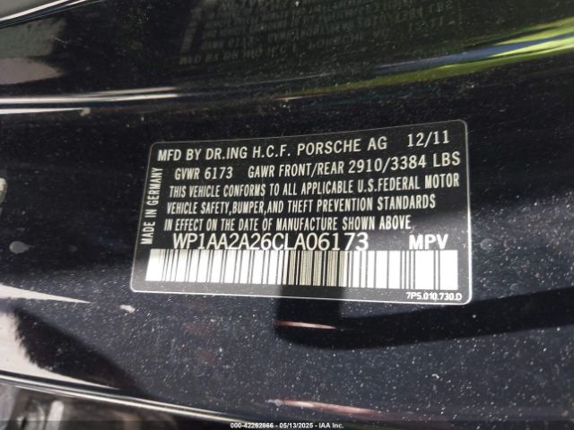 2012 PORSCHE CAYENNE WP1AA2A26CLA06173 Photo 8