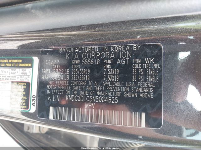 KNDC3DLC5N5034625 KIA Ev6 Wind