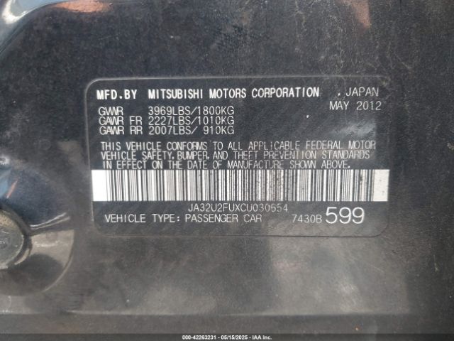 2012 MITSUBISHI LANCER JA32U2FUXCU030654 Photo 8