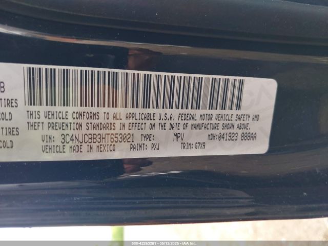 3C4NJCBB3HT653021 Jeep New Compass Latitude Fwd
