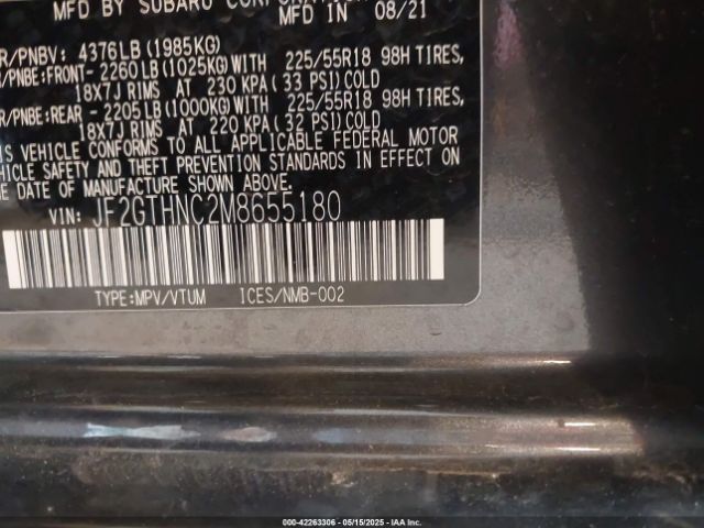 JF2GTHNC2M8655180 Subaru Crosstrek Limited