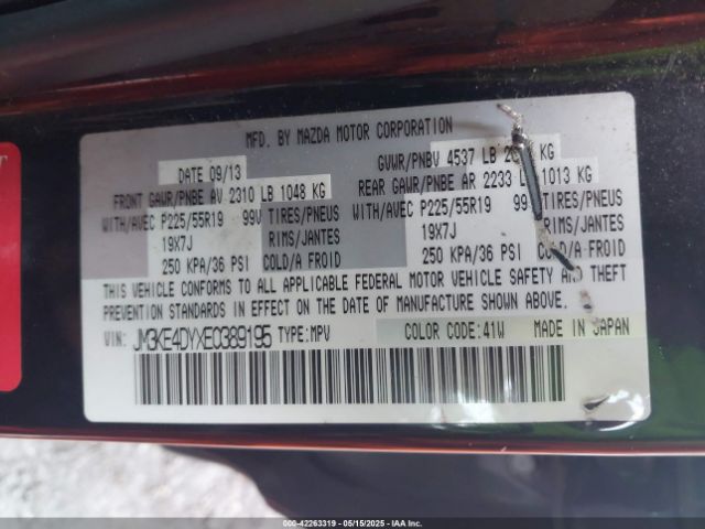 JM3KE4DYXE0389195 Mazda Cx-5 Grand Touring