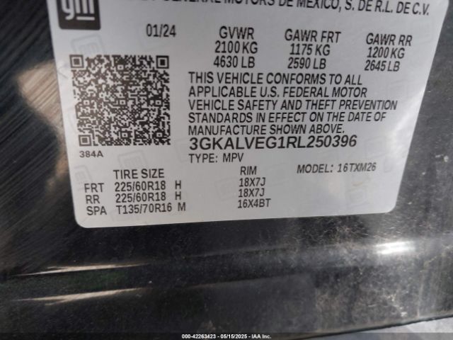 3GKALVEG1RL250396 GMC Terrain Awd Slt
