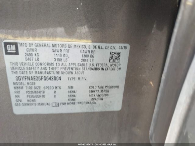 3GYFNAE35FS642004 Cadillac Srx Standard